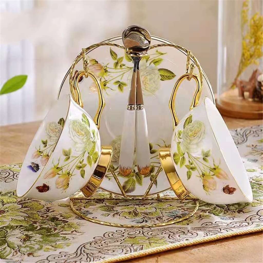 Lekkie luksusowe kości róży China Zestaw kawy brytyjska porcelanowa herbata kawa kubek kubek kawy