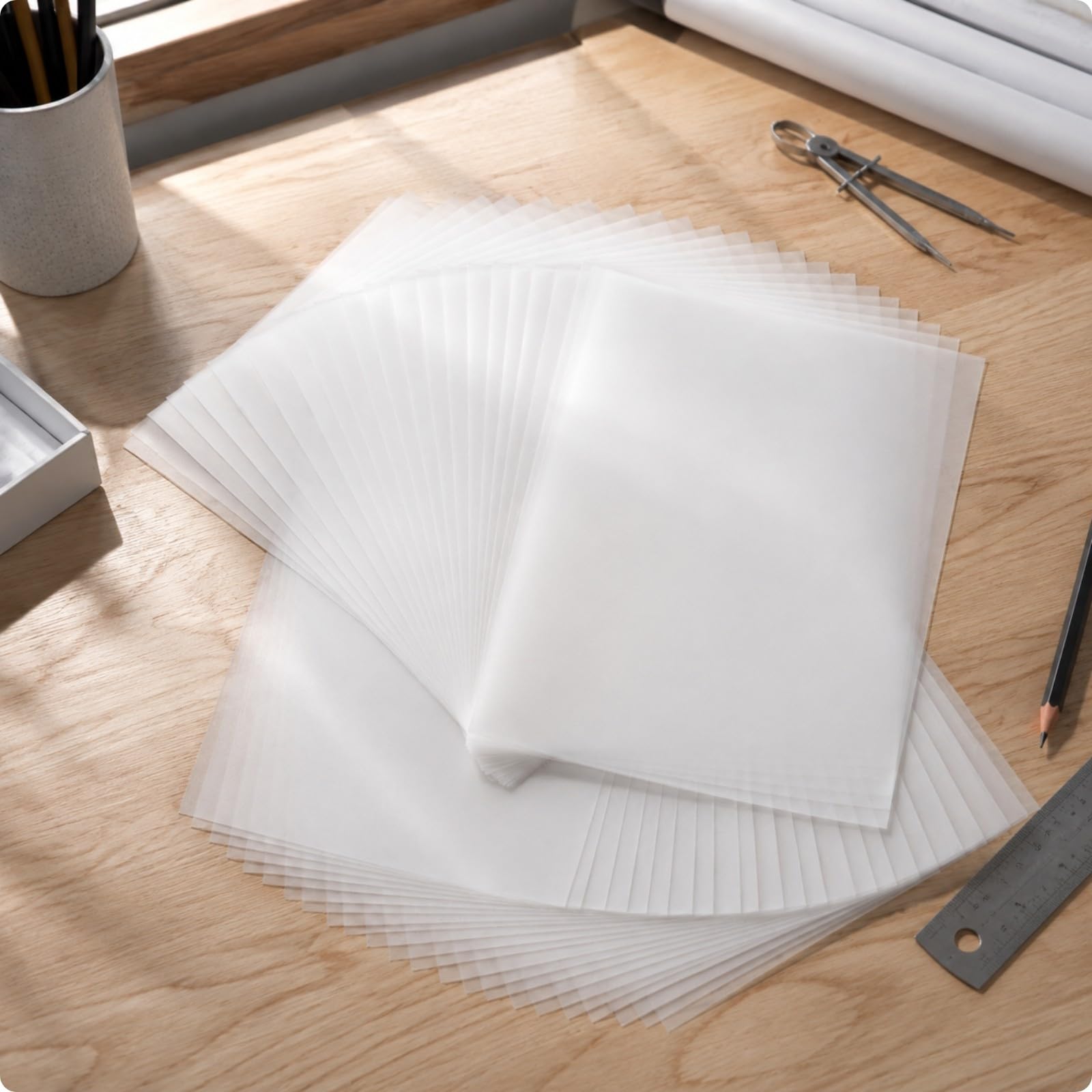 Papier Calque 73 g/square Papier Calque 73 g/square Facile à Utiliser pr Crafmen, n, 20 PCS