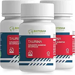 Taurina 180CAPS BIOTERAH - 1000mg por Dose Suplemento Alimentar Auxilio Treino