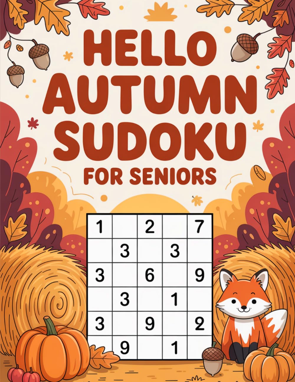 Hello Autumn Sudoku for Seniors: Hello Autumn Sudoku for Seniors: Family-Friendly Math Puzzle Workbook