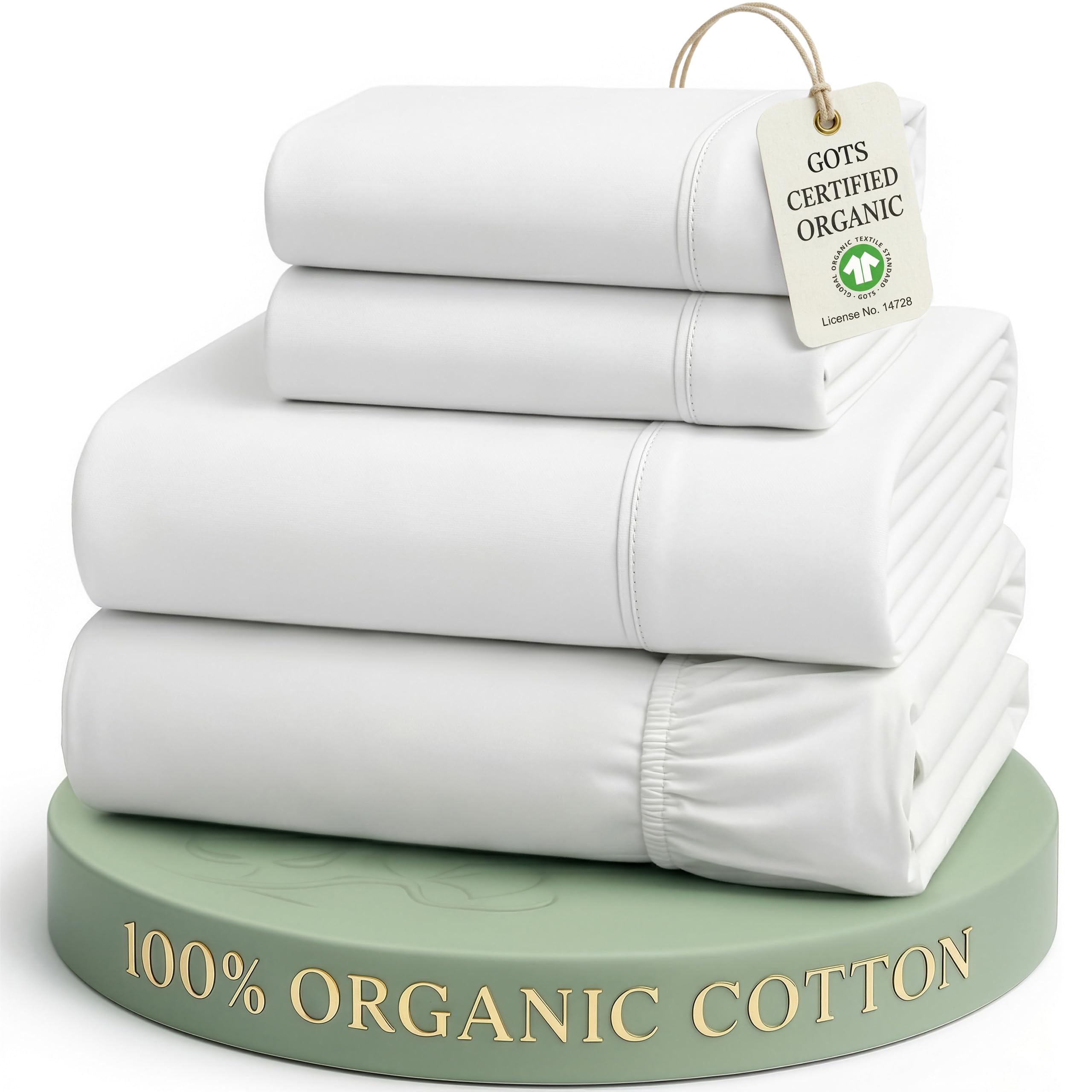 LANE LINEN Eco Friendly 100% Organic Cotton Queen Sheet Set