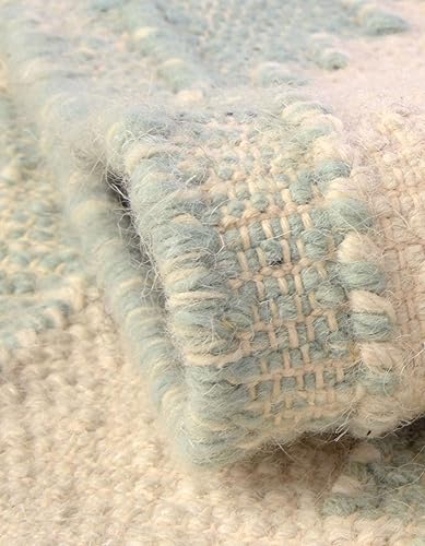 Miniatura 6 de Unique Loom Mesa Collection - Alfombra rectangular de 8 x 10 pies, color aguamarina y blanco