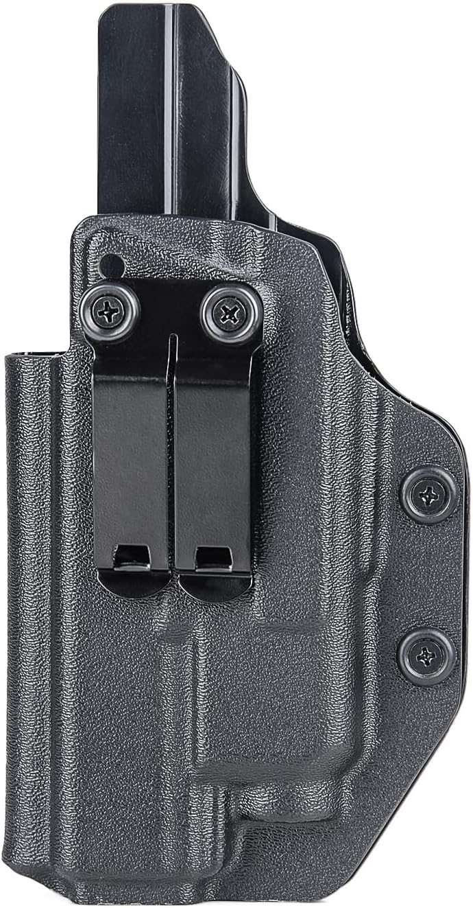 G17 Holster with Light - IWB Holster - Compatible with Glock 17 22 31 with TLR-7 HL-X TLR 7X TLR-7A TLR-7 Flashlight - Red Dot Optics Ready - Appendix Inside Waistband Concealed Carry Kydex Holster