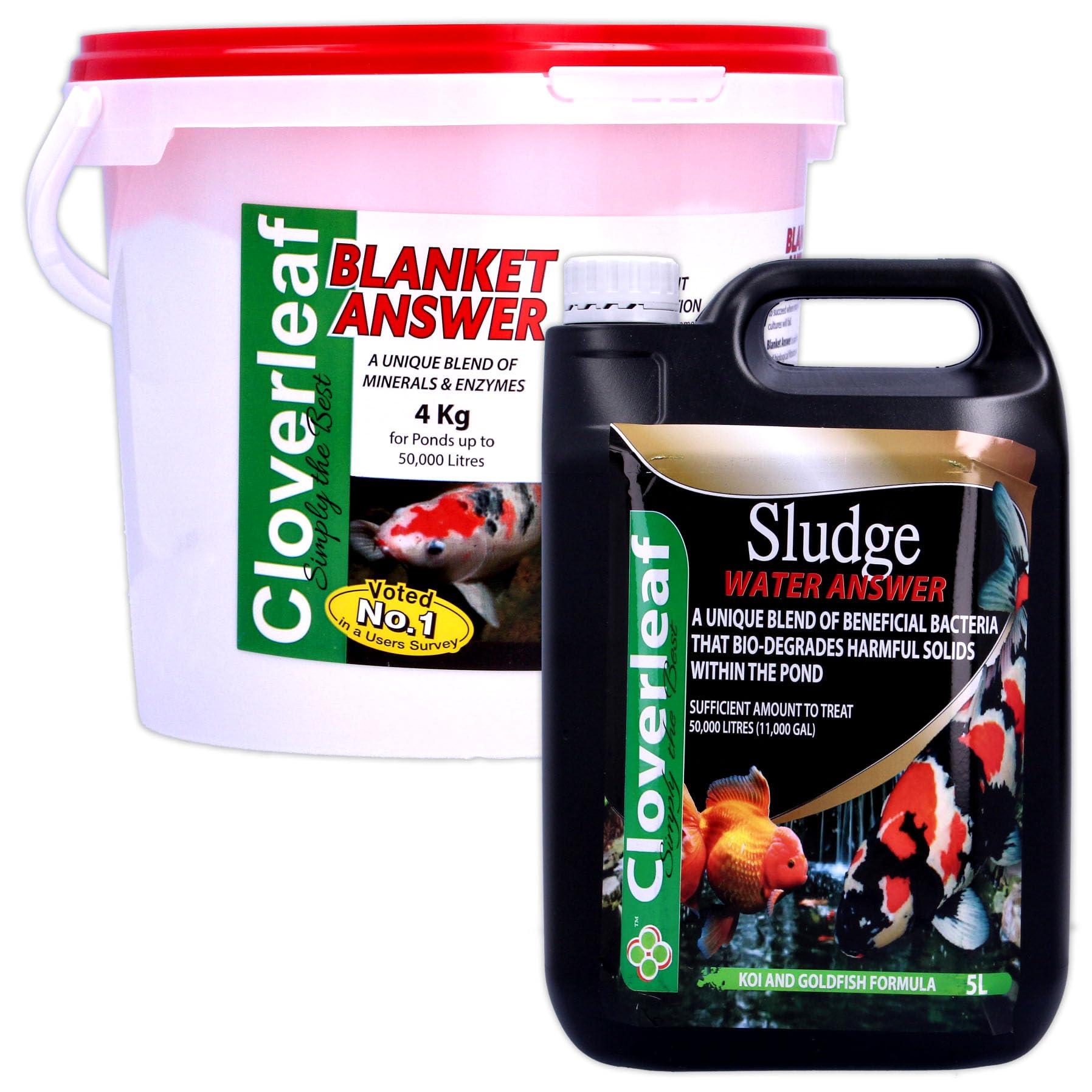Blanket Answer 4kg & Sludge Answer 5L Pond Water Treatment Complete Bundle
