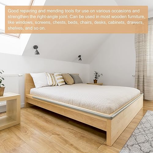 Miniatura 5 de Soportes de esquina de plástico de 1.142 x 1.142 x 0.709 in (largo x ancho x alto) - Paquete de 4 - Bueno para reparación de muebles - 2 agujeros en