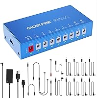 Vista 1 de Fuente de alimentación Ghost FIRE para pedal de guitarra con 8 salidas DC [VERDADERAMENTE aisladas] para pedal de efecto 9V/12V/15V/18V+5V USB
