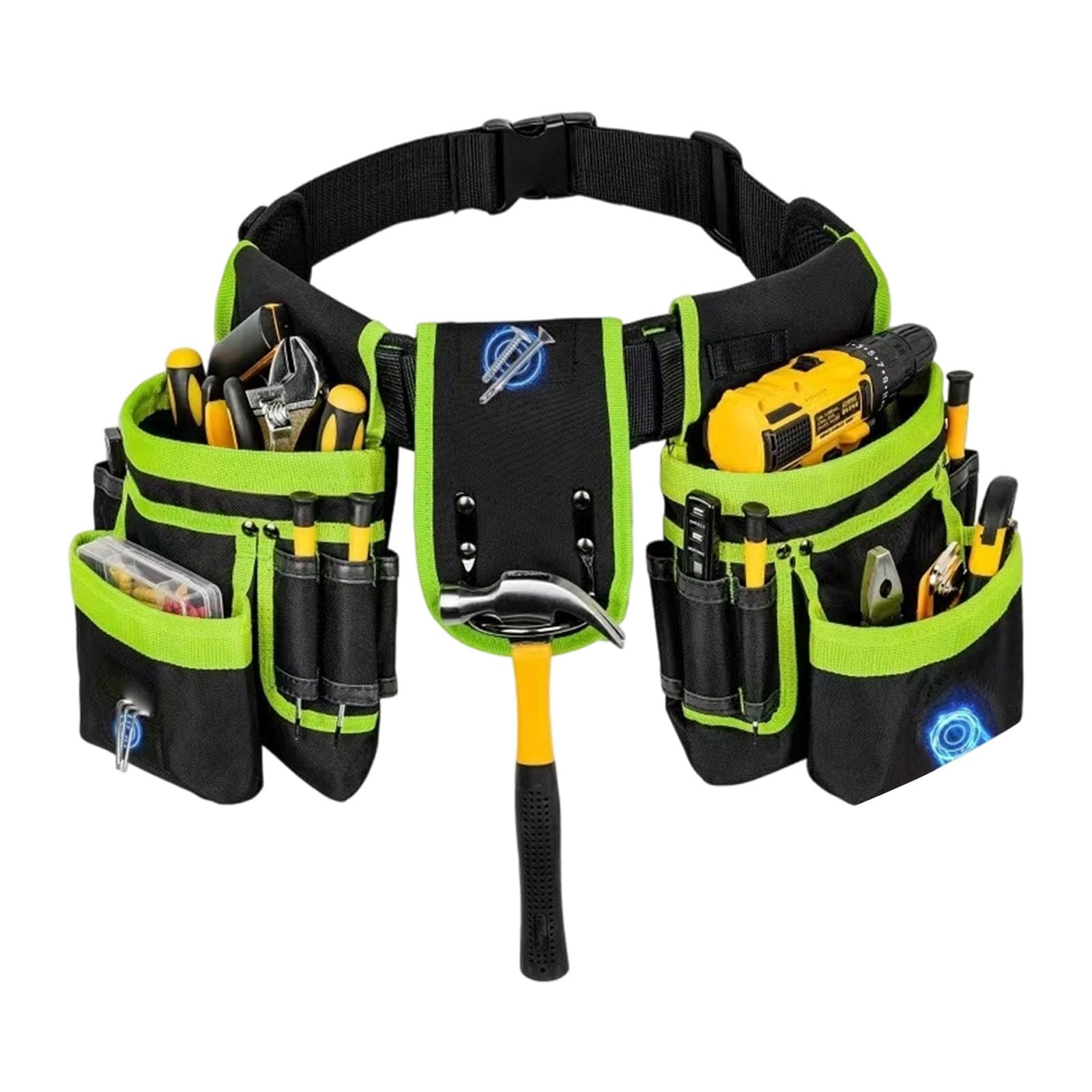 BWANGIAO Storage Bag Magnetic Tool Pouches Electrician Tool Belt For Electricians And Construction Workers 600D Cloth Fabric