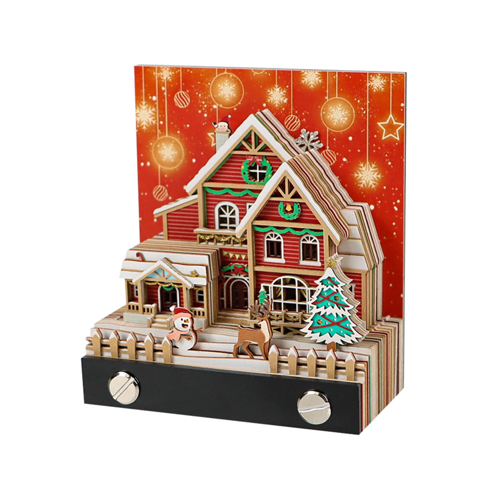 LiveGo 2027 3D Calendar - LED Light Paper Carving Art Desk Calendar with Memo Pad, Notepad | DIY Decoration Gift for Christmas, Housewarming, Office, Home