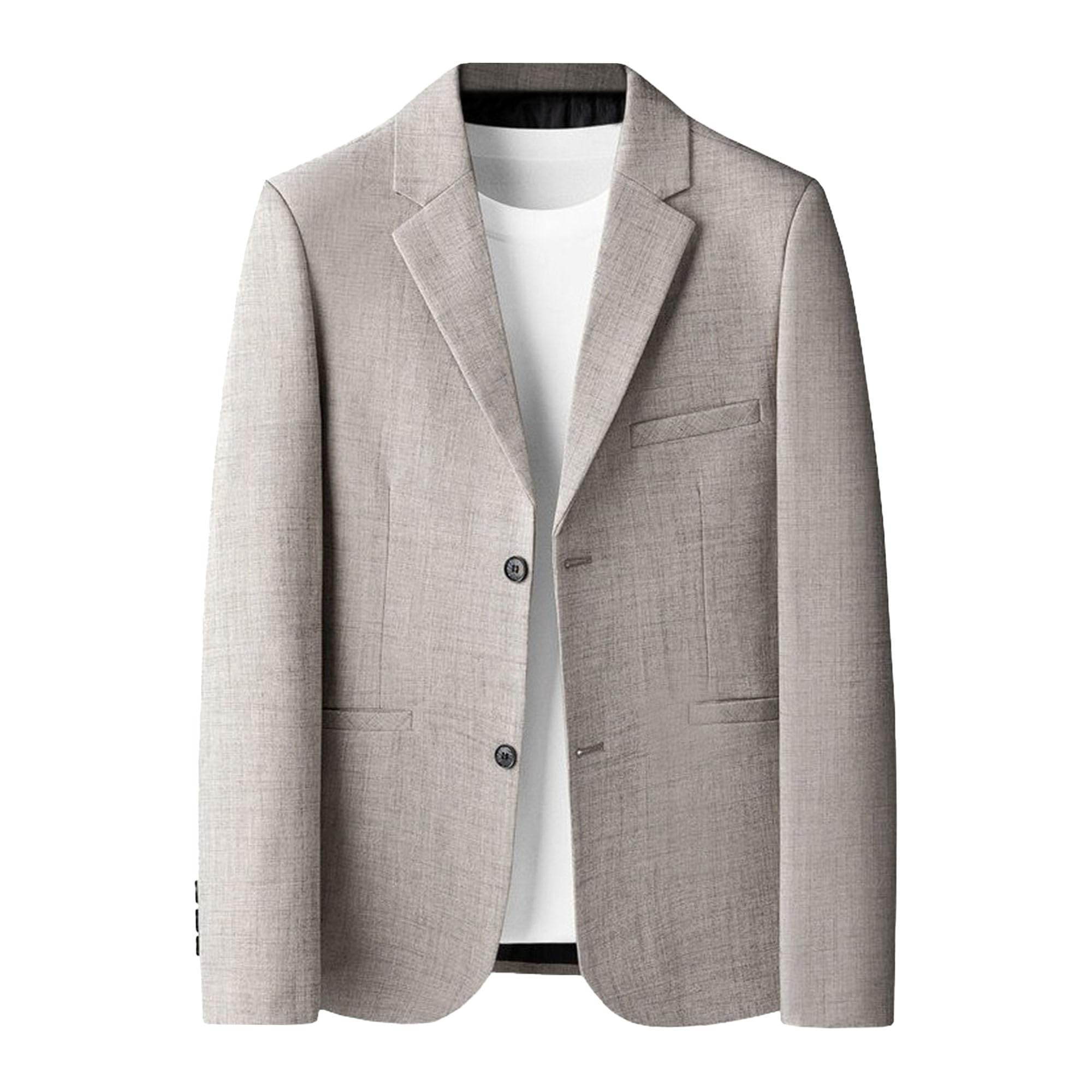 Blazer léger homme à revers cranté veste décontractée 2 boutons - 5