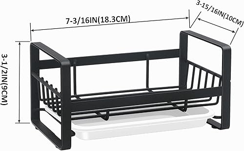 Miniatura 2 de Soporte de esponja de cocina para fregadero, organizador de fregadero de cocina, escurridor de bandeja de fregadero, trapos de platos, cepillo de