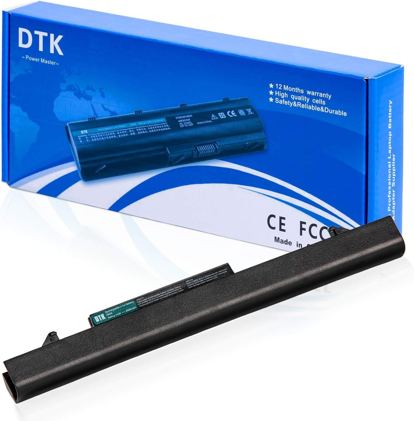 DTK RA04 708459-001 New Laptop Battery Replacement for HP ProBook 430 430-G1 430-G2 Notebook [ 14.8V 2600MAH Black ]