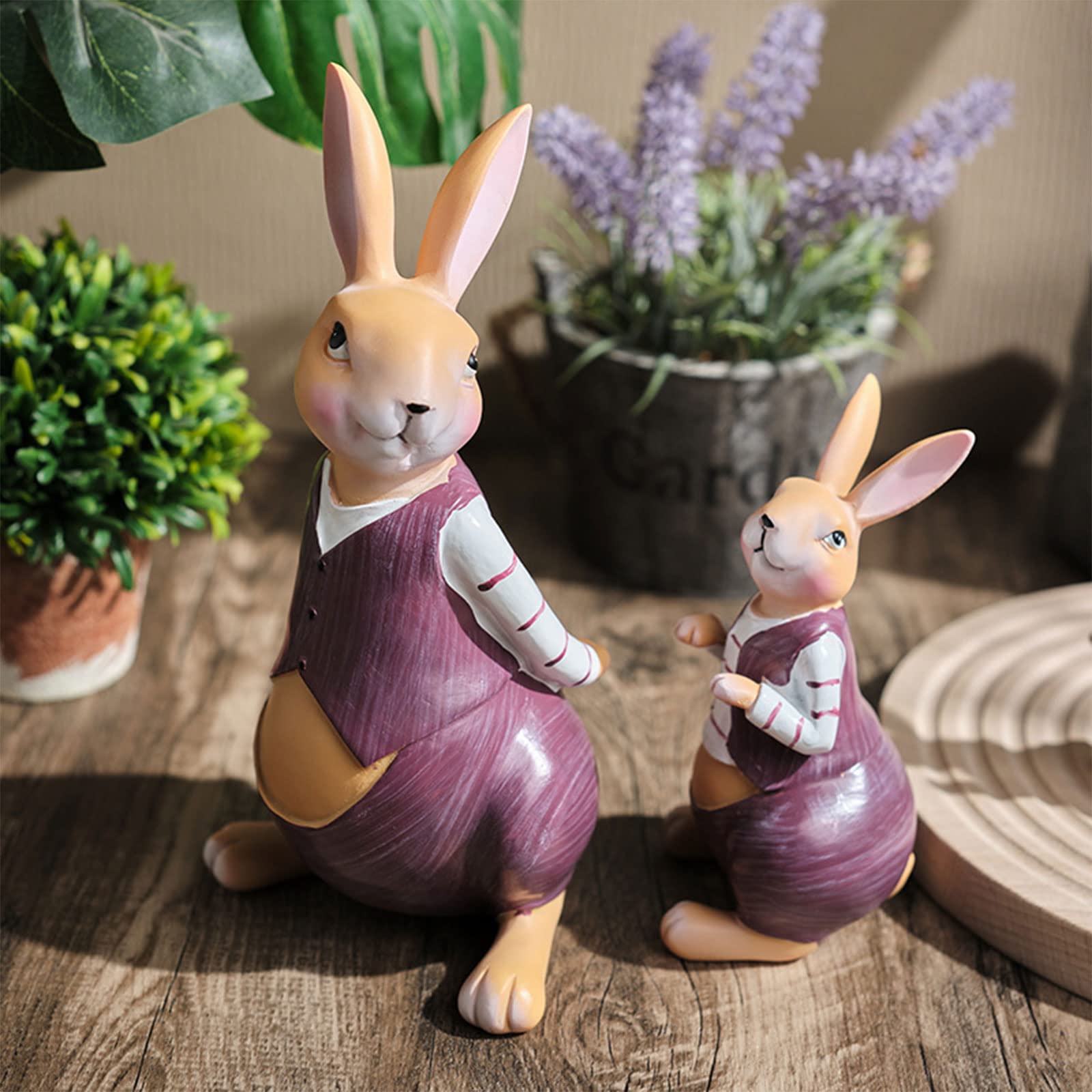 Famiglia di Pasqua Figurine Statue Ornamenti Decorazione Domestica Per Pasqua Vacanze Party Sfondo Decor