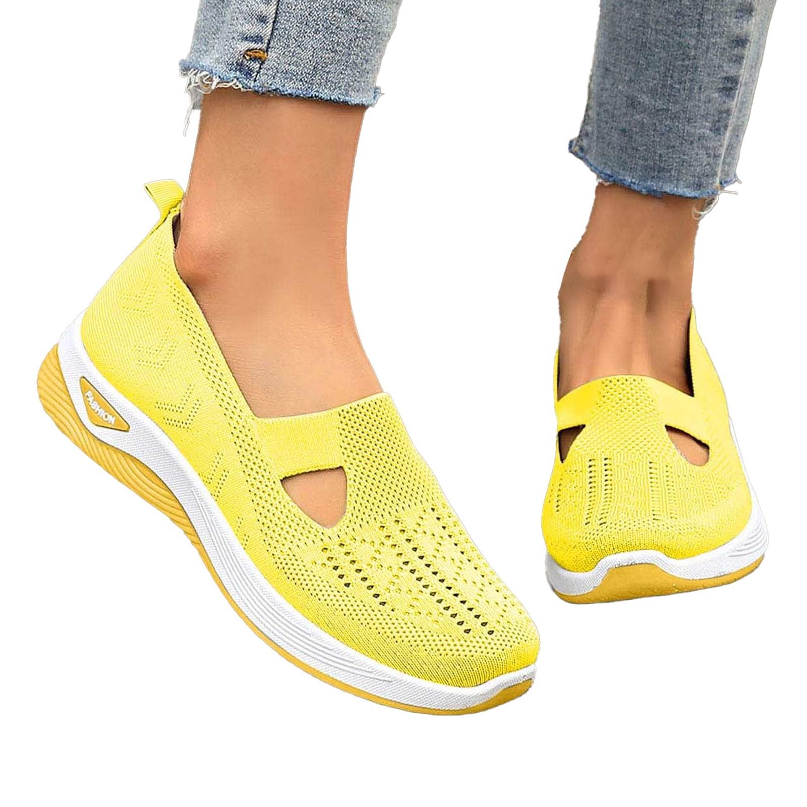 Scarpe Ortopediche Donna Senza Lacci Morbida Sneakers Scarpe da Ginnastica Traspirante Antiscivolo Leggere Scarpe da Corsa Estive Comode