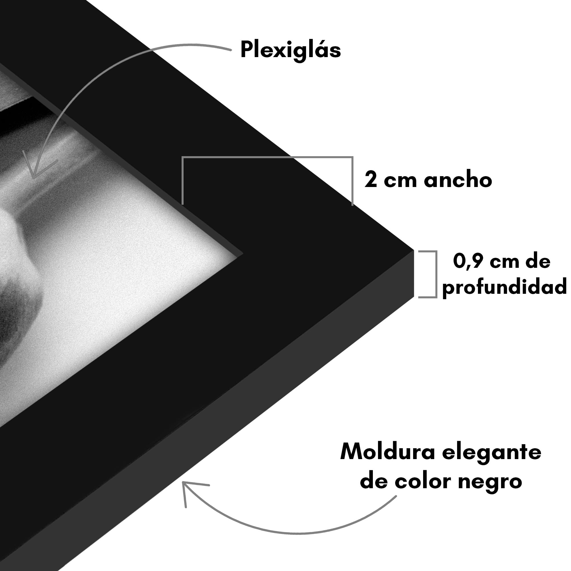 Americanflat Marcos de Fotos de 30x40 cm en Negro - 12 Unidades - Marcos de Galería 40x30 cm con Cubierta de Plástico Resistente Pulido y Ganchos para Colgar - para Fotos Pared