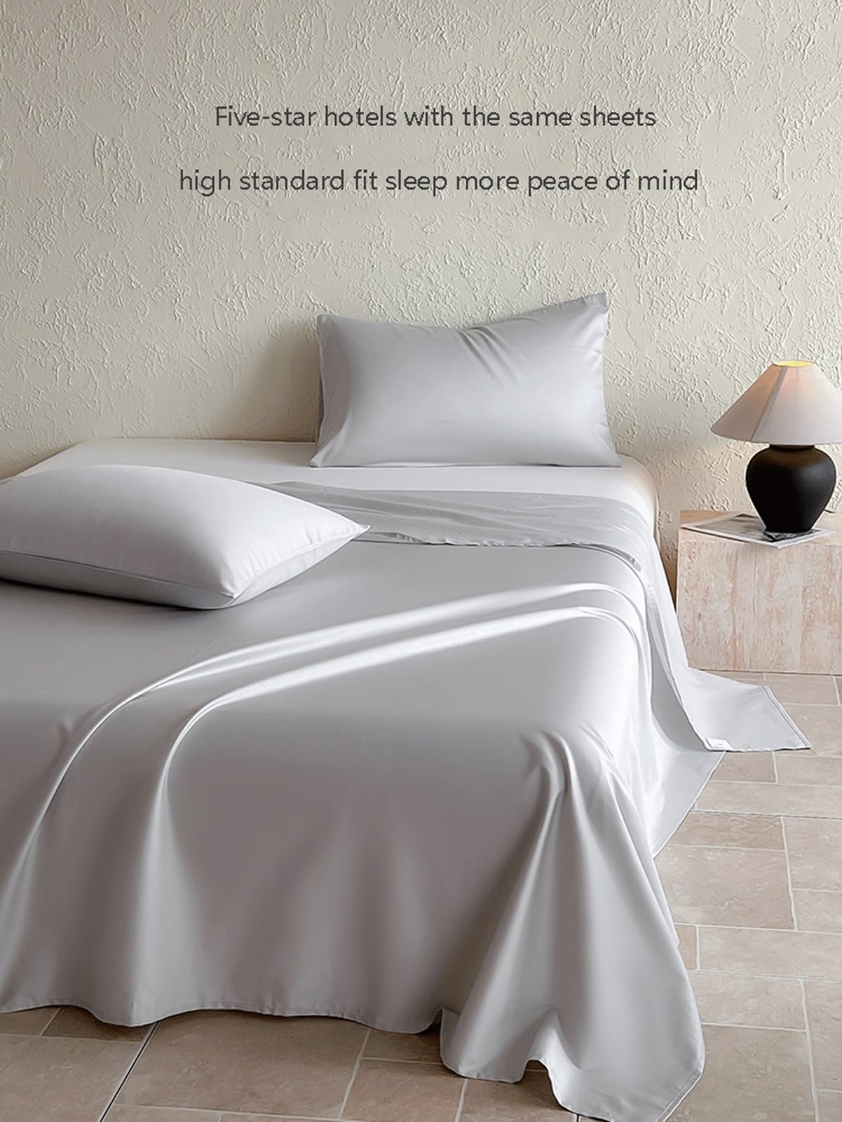 Sabanas Encimeras Cama 90cm A 200cm 500 Hilos 100% Algodón De Fibra Larga Sábana Plana Transpirable Y Refrescante(Beige,245x270cm)