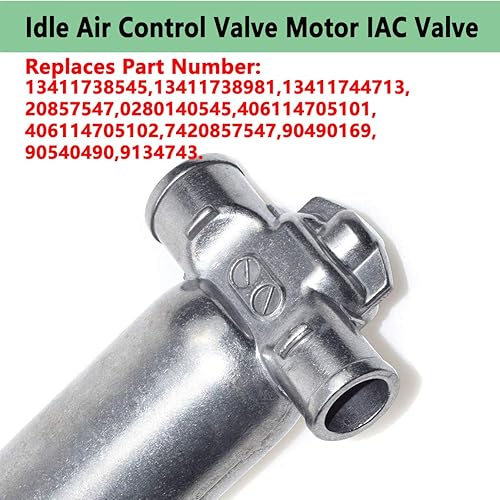 Miniatura 2 de 0280140545 Válvula de control de aire de ralentí Motor IAC, compatible con BMW 323i 325i 328i 525i 528i M3 X3 X5 Z3 Z4 E34 E36 E38 E39 E46 E53 E60