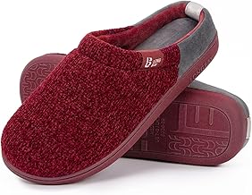 LongBay Ladies' Chenille Knit Slippers Comfort Memory foam Slip on House Shoes