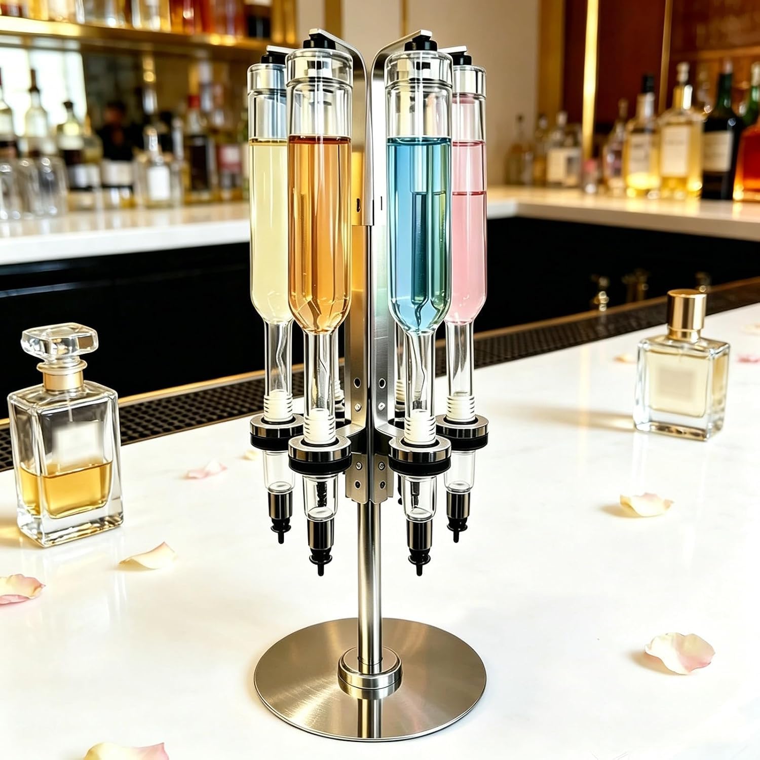 MYFTNP Desktop Manual Perfume Refill Pump Station, Perfume Liquid Dispenser Filling Machine Transfer Kit, Liquid Filler For Bar & Perfume Salon 500ml