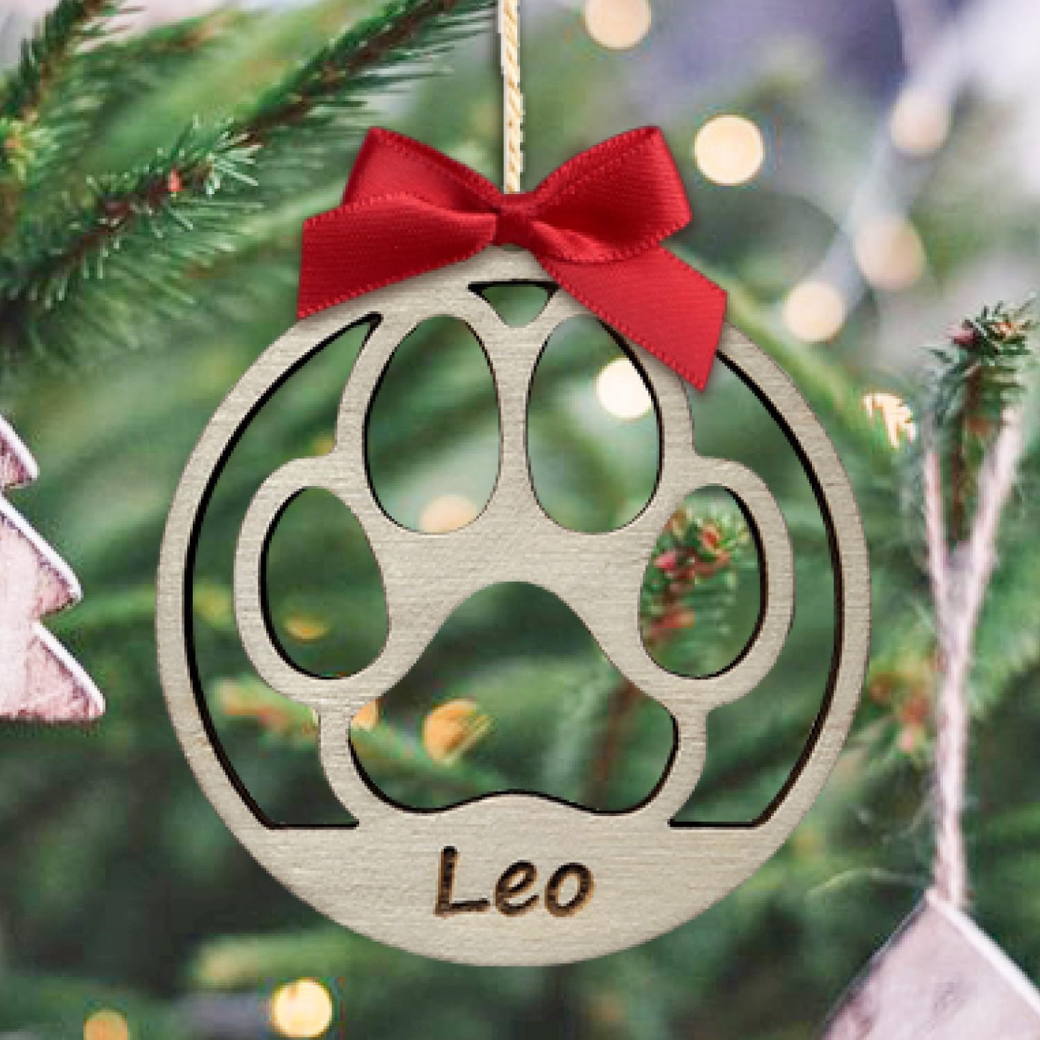 Calza di Natale personalizzata per animali domestici: decorazione con impronta di zampa di cane - Italia