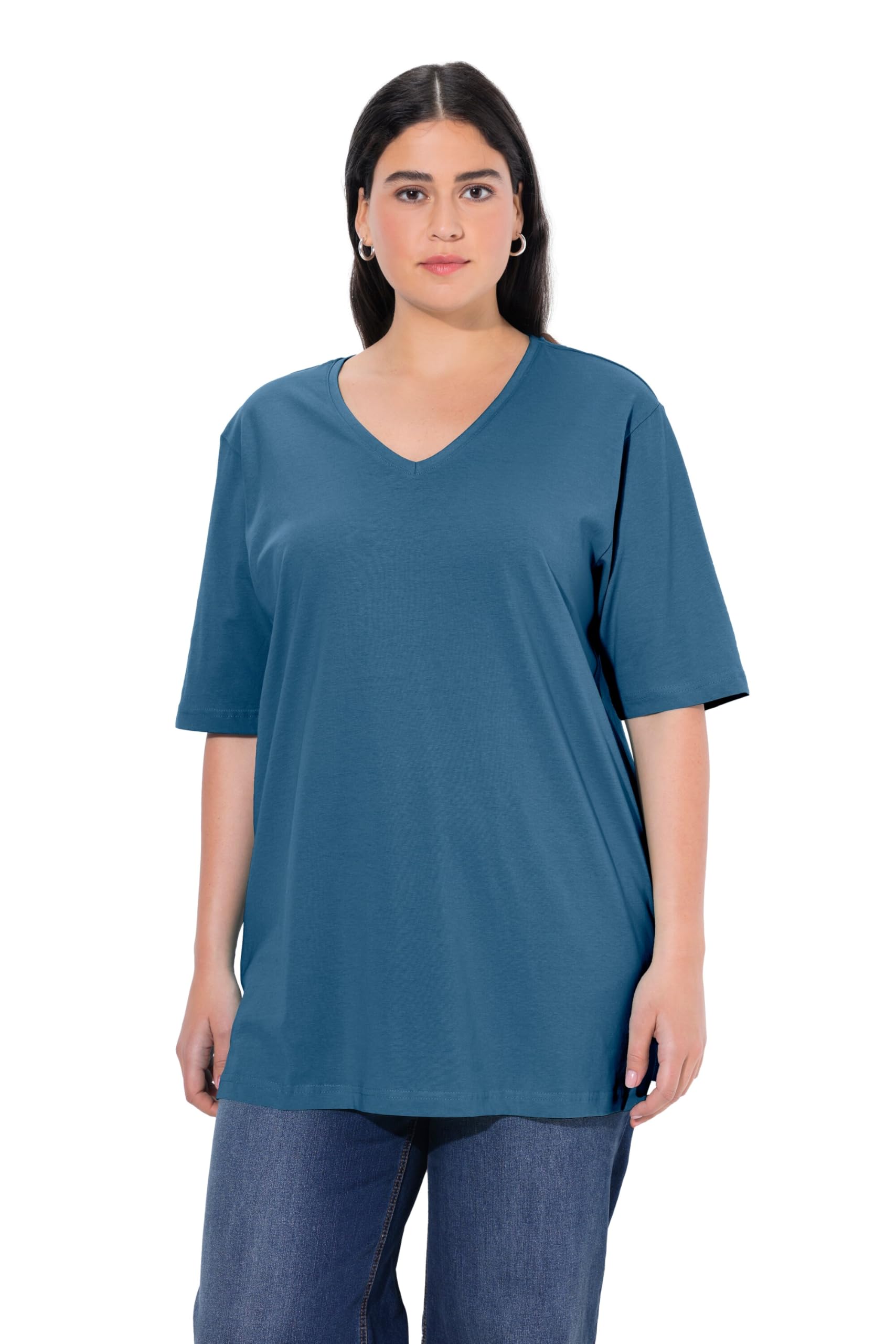 Ulla Popken Damen Shirt denimblau 66+