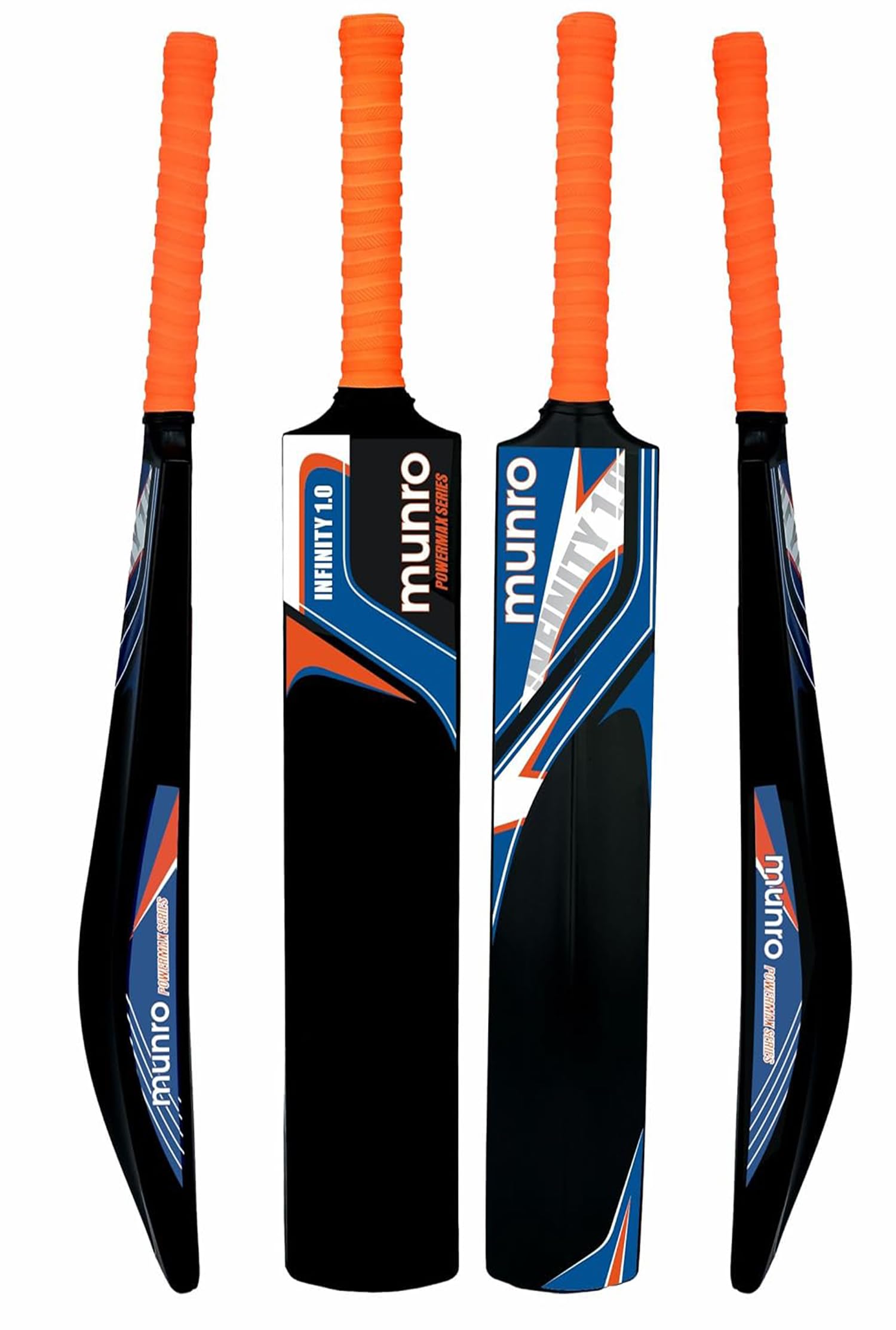 MUNRO Bat - Infinity 1.0 Powermax Series - Black, Full Size Plastic Cricket Bat Turf Bat, Plastic Bat for All Ages, Tournament Plastic Bat, Standard Full Size Cricket Bat.-image-12