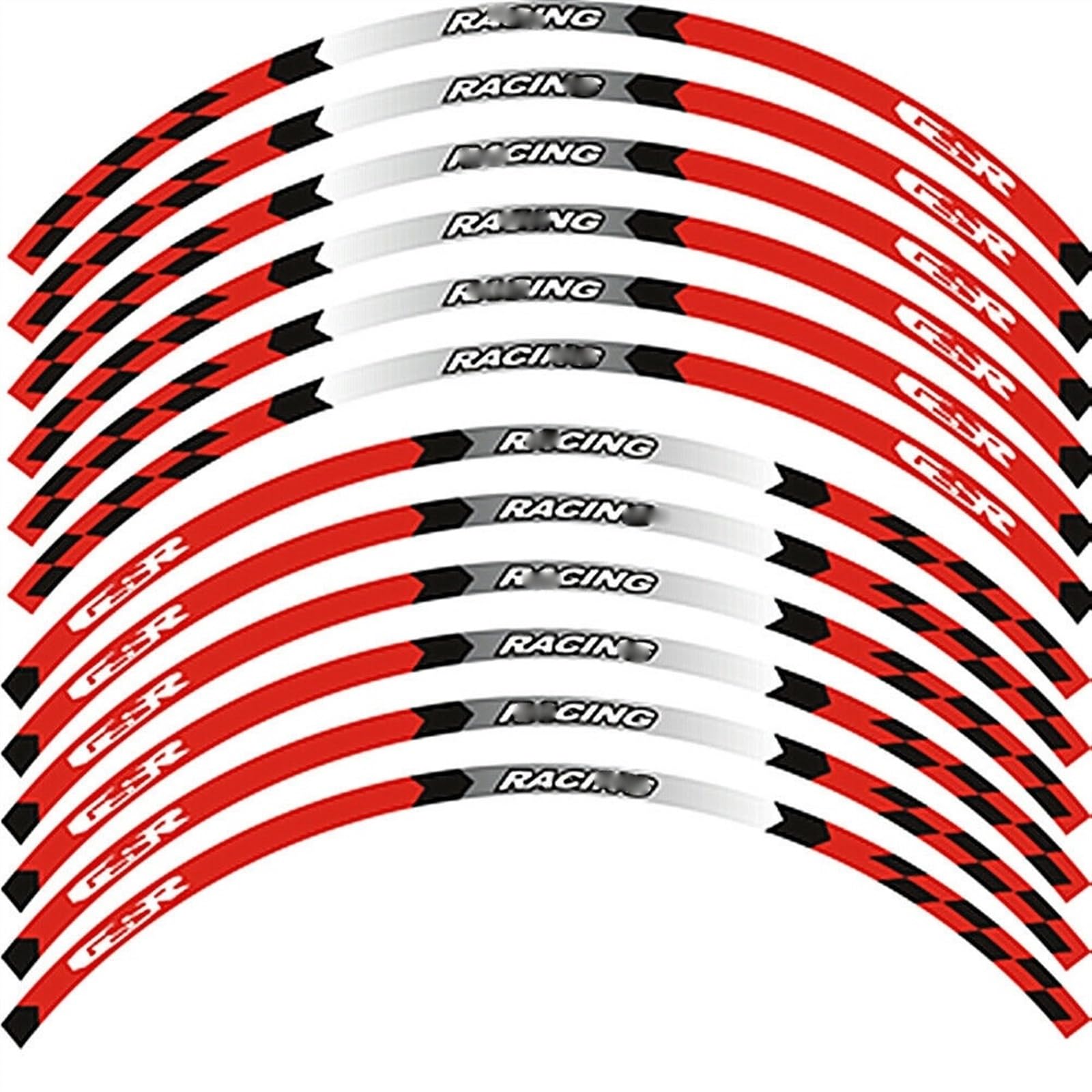 Applique for S&uzuki for GSR400 GSR600 GSR750 GSR 400 600 750 17inch Wheel Hub Motorcycle Stickers Rim Decal Reflective Stripe Set(A4)