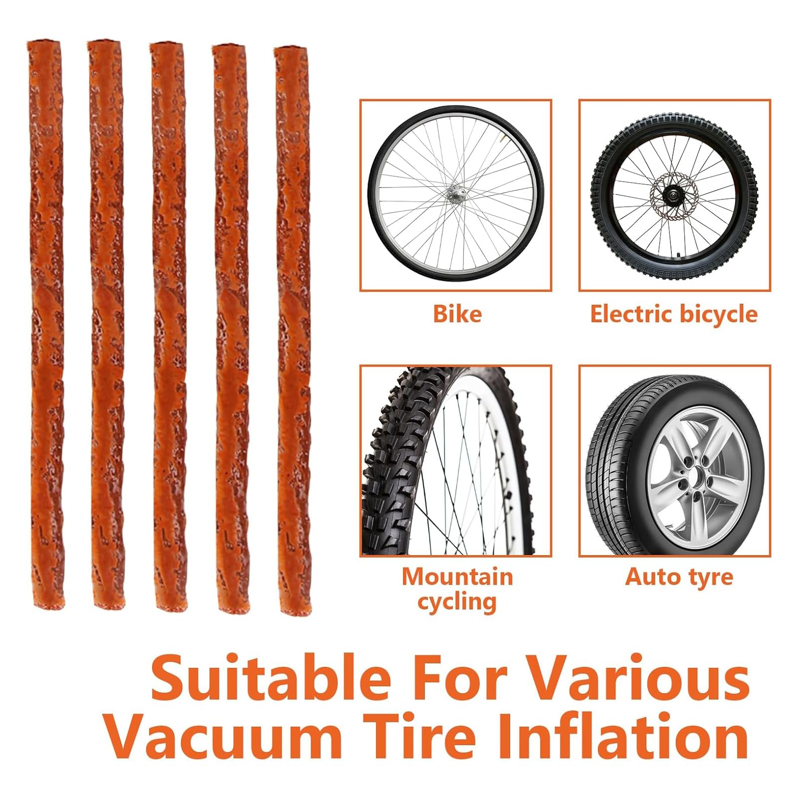 25 Pcs kit riparazione pneumatici auto kit riparazione pneumatici moto Striscia di Riparazione di Pneumatici Tubeless Foratura Stringhe Kit Spina Gomma da Cancellare Strumento Recupero Rapido