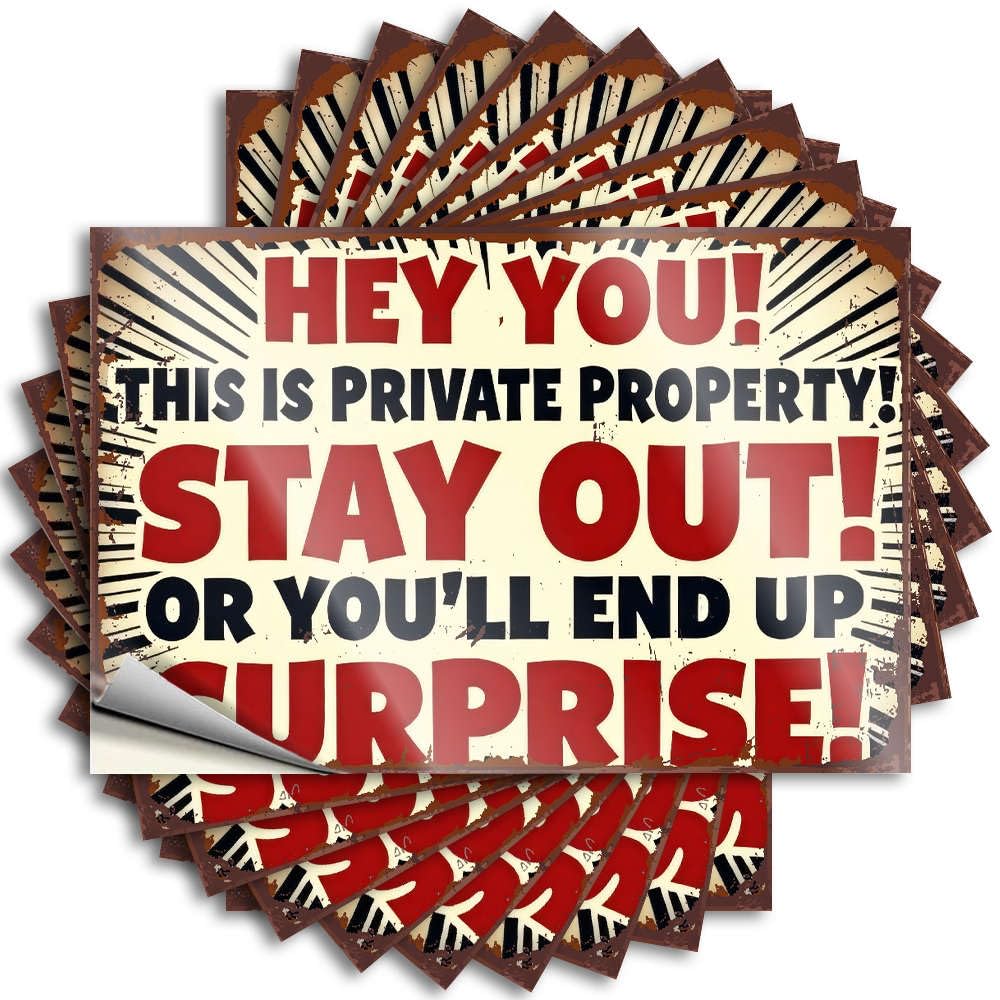 Decal Summer Vinyl Sticker | Private Property - No Trespassing! Accent for Mom Use(8X12CM)