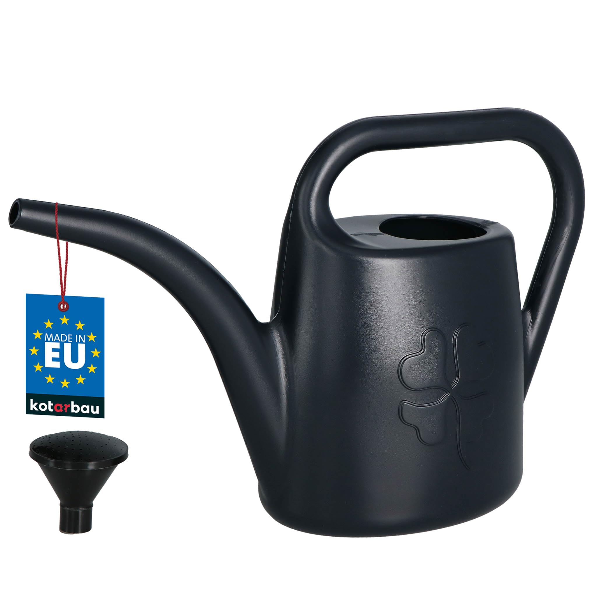 KOTARBAU® Regadera Plantas - Plástico - 1,8 L - Antracita - Regaderas para Macetas - con Boquilla Extraíble para Jardín