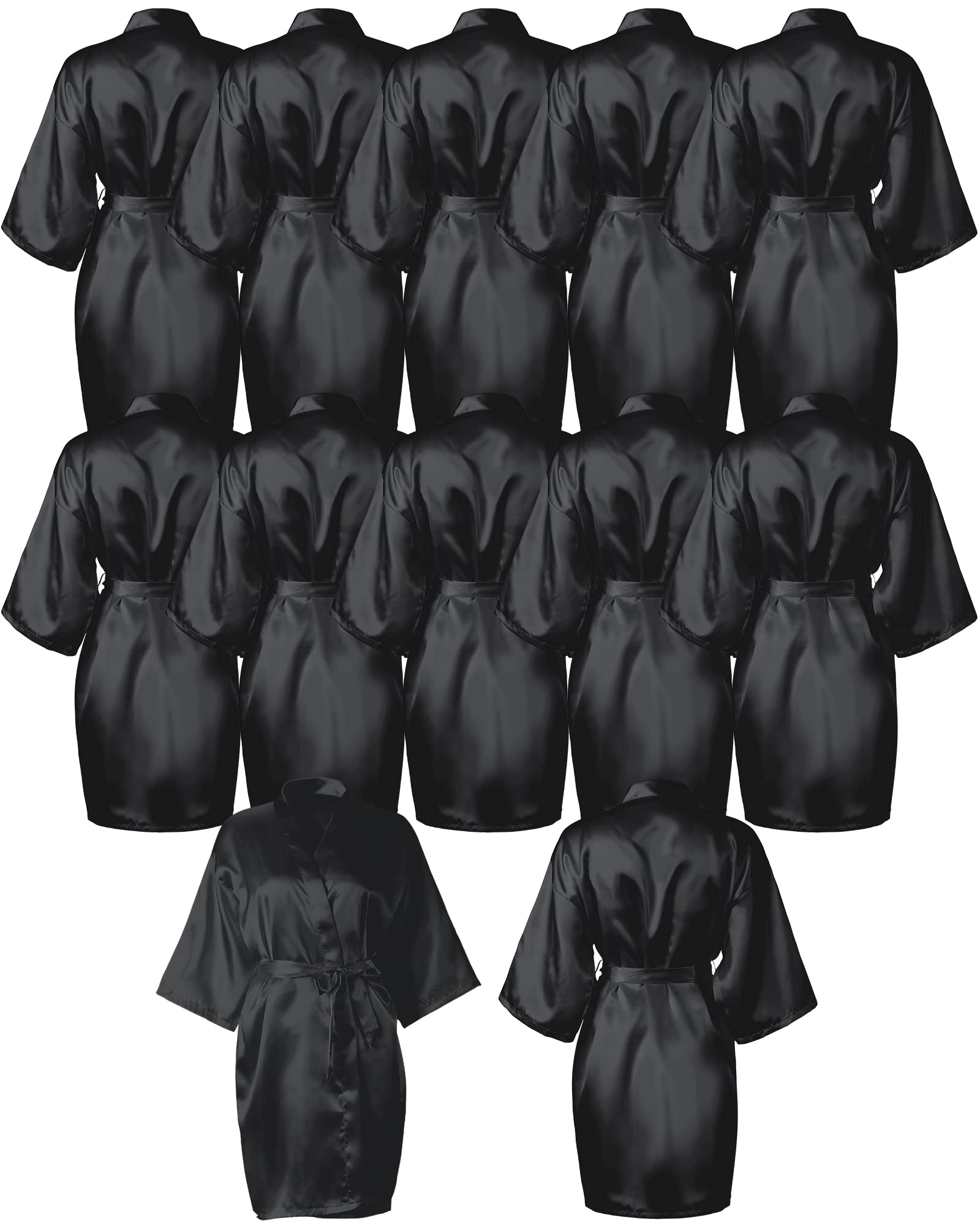 Patelai Bridesmaids Robes for Women Silk Satin Kimono Short Robe Bulk Bridal Party Getting Ready Outfits Wedding Sleepwear