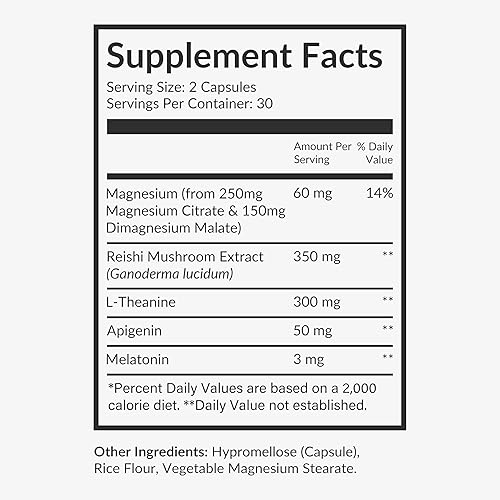 Miniatura 2 de Beam Dream Sleep Capsules, L-teanina, apigenina, reishi y magnesio, ayuda natural para dormir probada por terceros y suplemento para dormir para