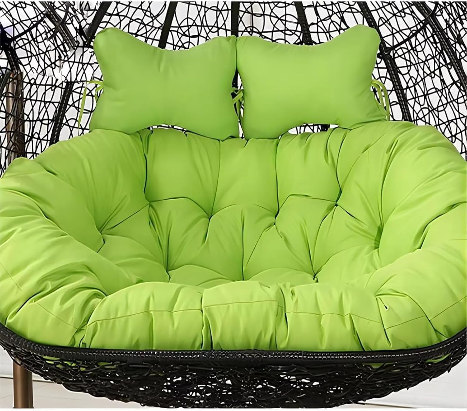 Cojín para cesta colgante extraíble y lavable con acolchado mullido para exterior
