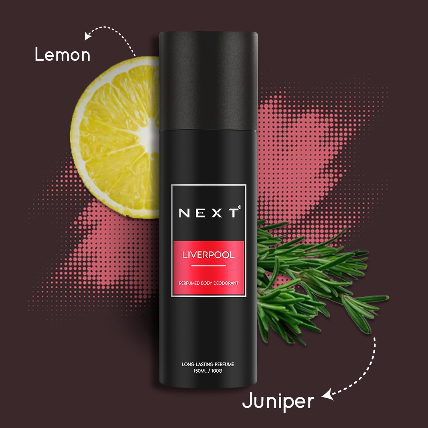 Next Care Liverpool Perfumed Body Spray for Men & Women | Long Lasting Deodorant Spray | Fresh Citrus Woody Fragrance | Lemon, Thyme & Sandalwood Notes | 150ml Each (Pack of 2) - Liverpool 4