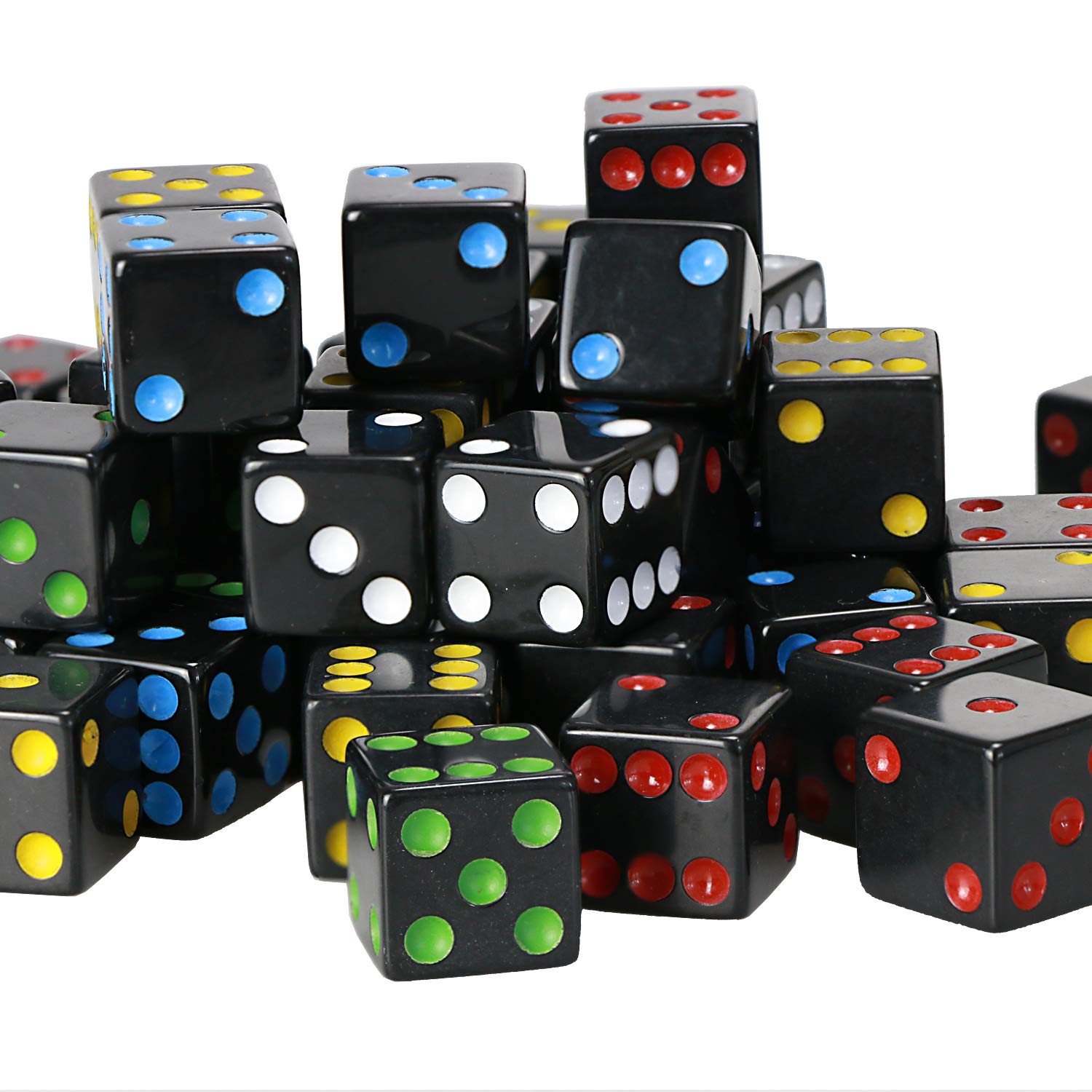 30Pack 6-zijdige Speldobbelstenen 16 Mm Dobbelstenen Voor Bordspellen Wiskunde Onderwijzen