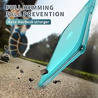 Vista 5 de Teryeefi Funda rígida para MacBook Air de 15 pulgadas M3 M2 2023 2024 [modelo A3114/A2941], resistente protección completa plegable con funda