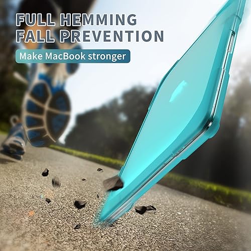 Miniatura 5 de Teryeefi Funda rígida para MacBook Air de 15 pulgadas M3 M2 2023 2024 modelo A3114A2941, resistente protección completa plegable con funda para