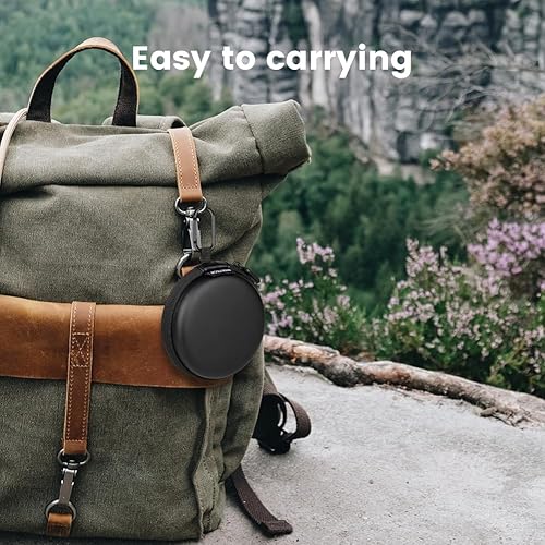 Miniatura 6 de RISETECH Estuche circular para auriculares con cable, funda rígida de EVA con cremallera, compatible con monitor de oído, KZ ZS10 PRO IEM, Shure