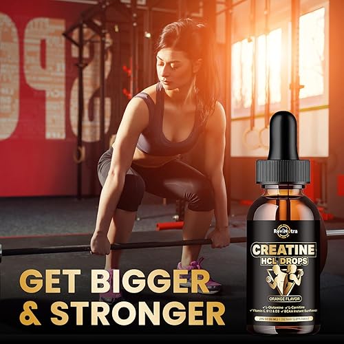Miniatura 5 de Gotas líquidas de creatina HCL para hombres y mujeres, 1500 mg de clorhidrato de creatina líquida, alta absorción, sabor naranja de 2 onzas líquidas