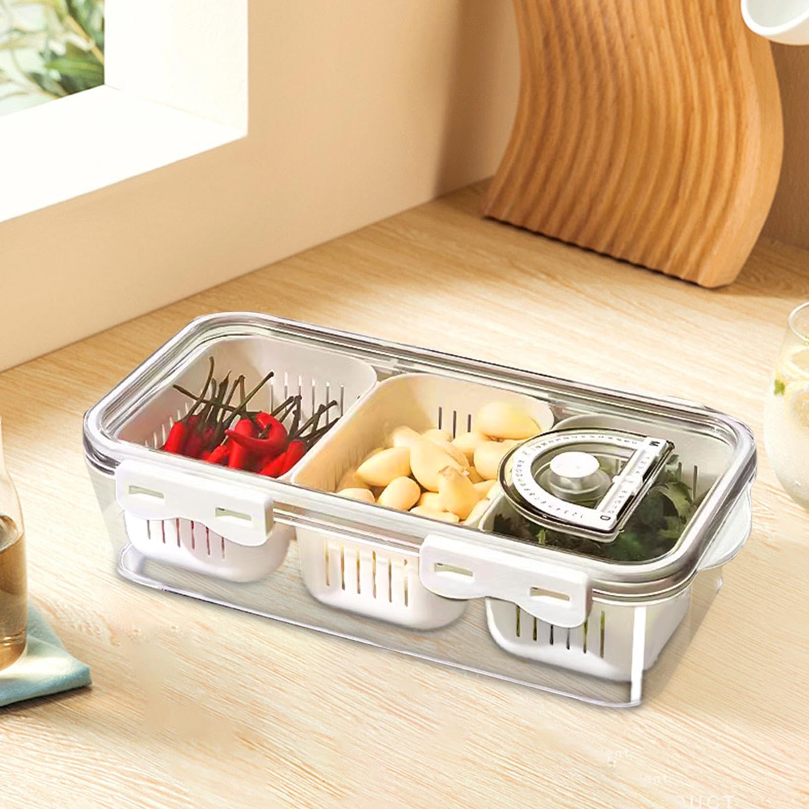 Vassoio per snack con 4 scomparti, portatile, contenitore per alimenti, salvafreschezza, vassoio separato, ciotole per caramelle, frutta, noci, snack per la casa