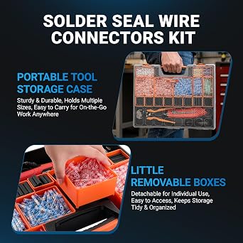2075 pcs Heat Shrink Wire Connector Kit with Heat Gun and Wire Stripper