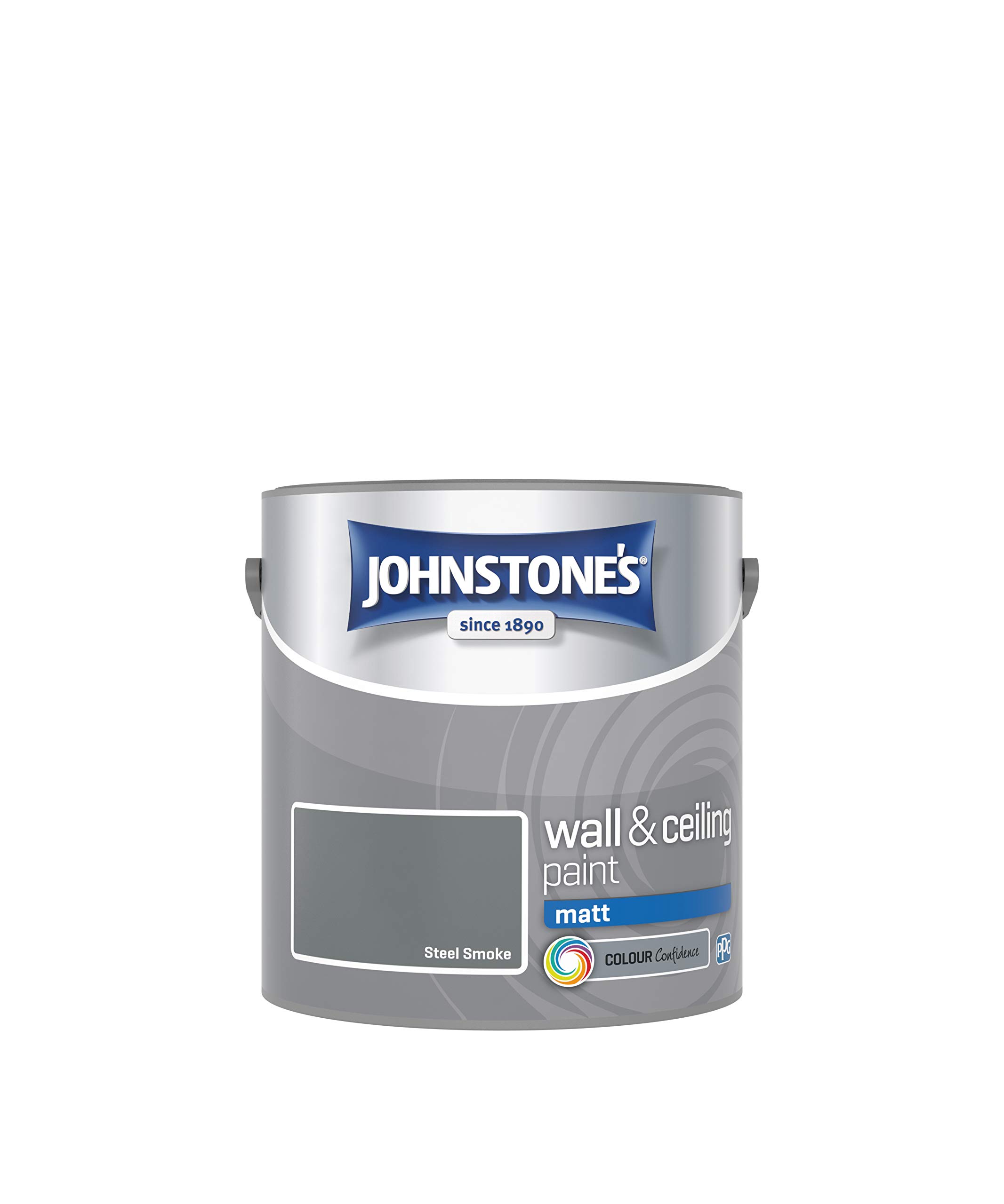 Johnstone's Wall & Ceiling Steel Smoke Matt 2.5L Paint from B&Q