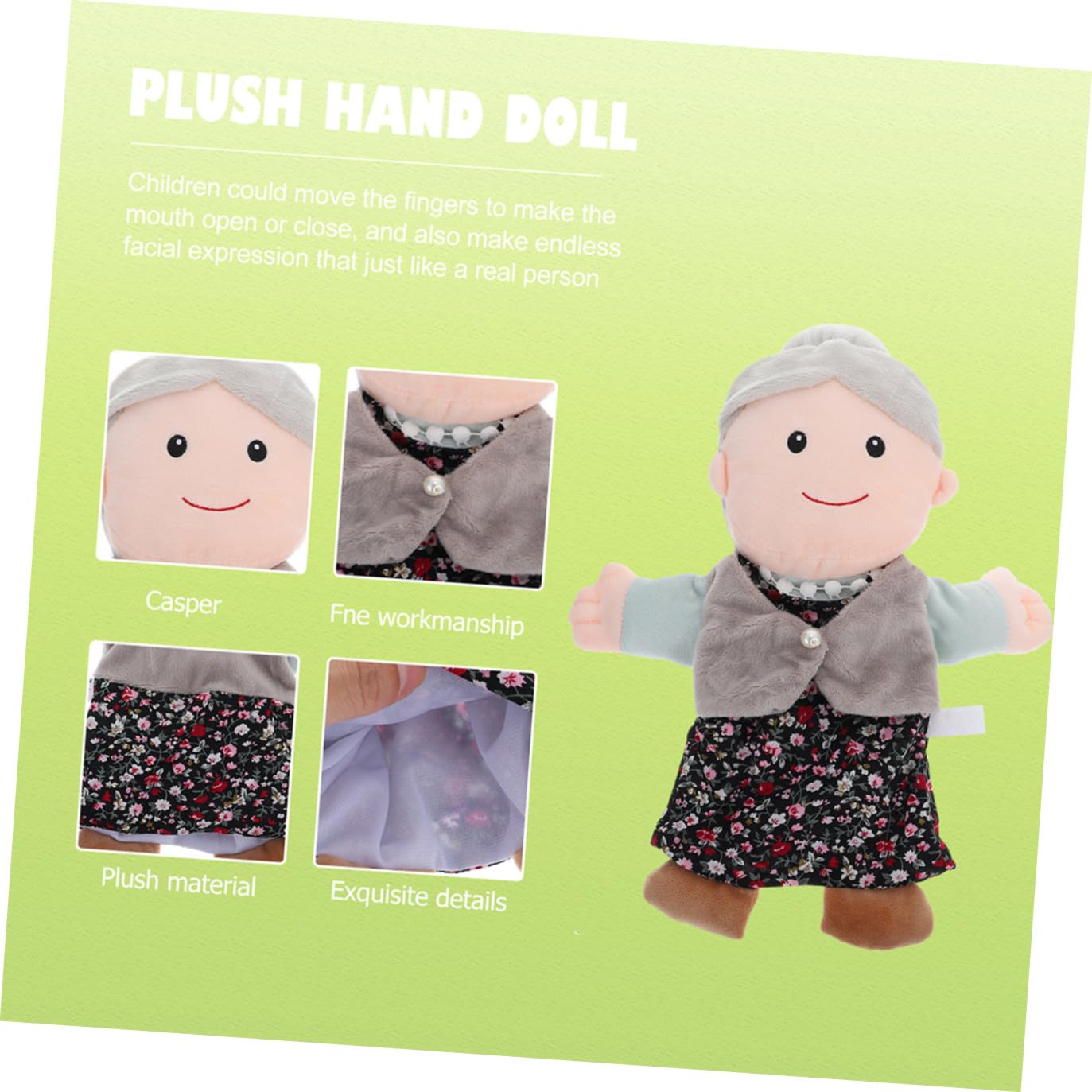 Títere de Mano 2 Piezas de Felpa y PP Cotton, Juguete de Mano para Niños | Marioneta de Mano para Niños, Figura de Juguete Hora del Cuento, Decoracion Colegio