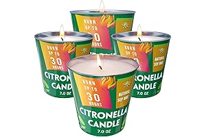 Fly Off Candles for Mosquitoes with Citronella