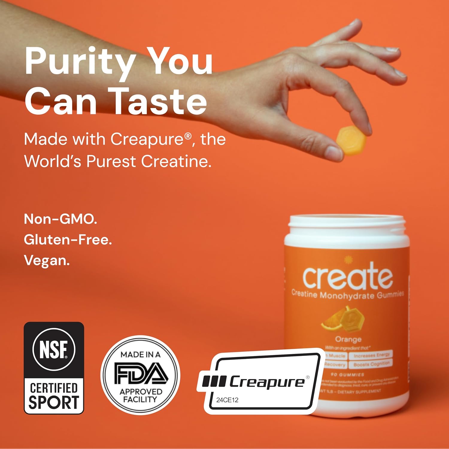Purity claims for Create Creatine Monohydrate Gummies