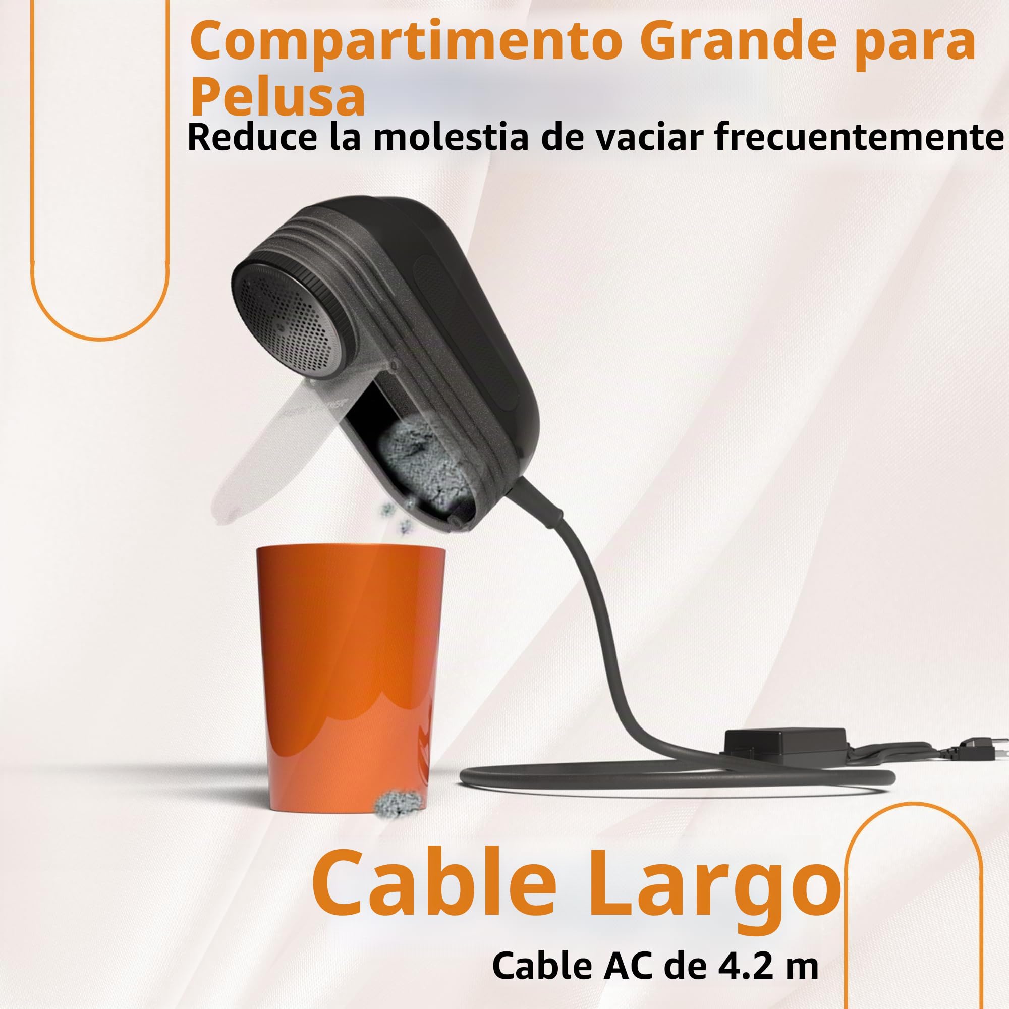 Pionix Afeitadora de tela extra potente, removedor de pelusas eléctrico de 35 W para ropa, tapicería, muebles, sofá, velocidad de 12000 rpm, afeitadoras de suéter resistentes para eliminar pelusas,