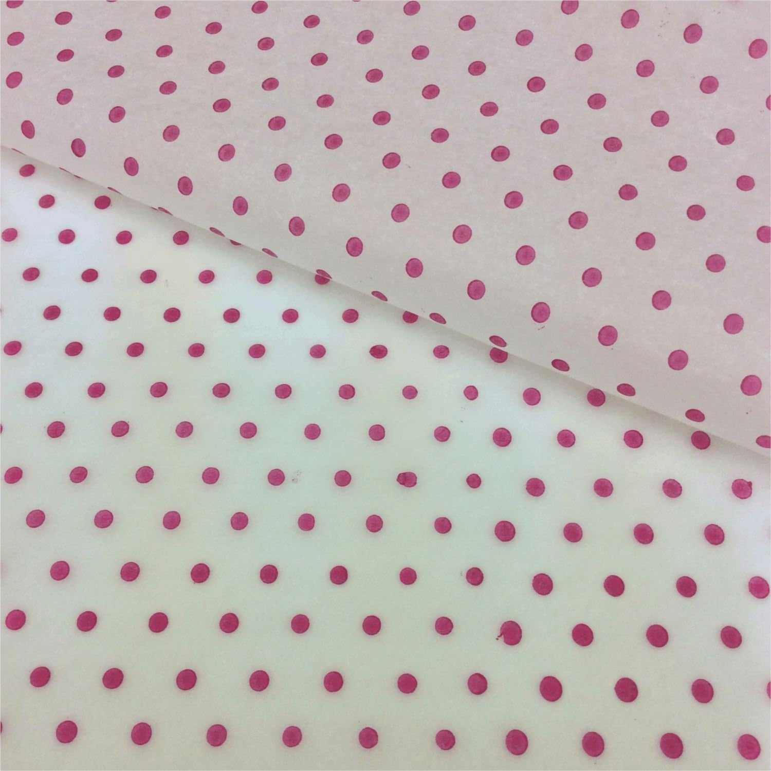 Pink Polka Dot Tissue 450m x 700mm pack of 10