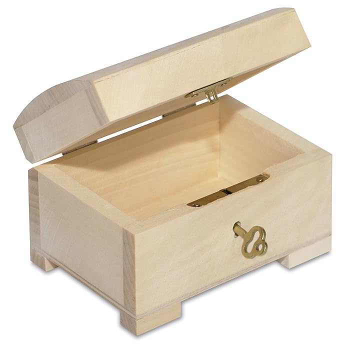 Buy Creative Deco Small Wooden Jewelry Box Lockable Storage Box with
