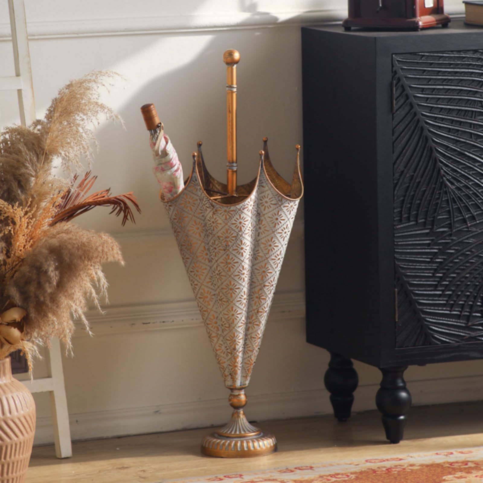 Baoblaze Soporte Decorativo para con Cuerpo Decoración Geométrica Estructura Duradera de Hierro Antiguo Adecuado para Organización del Hogar Sala