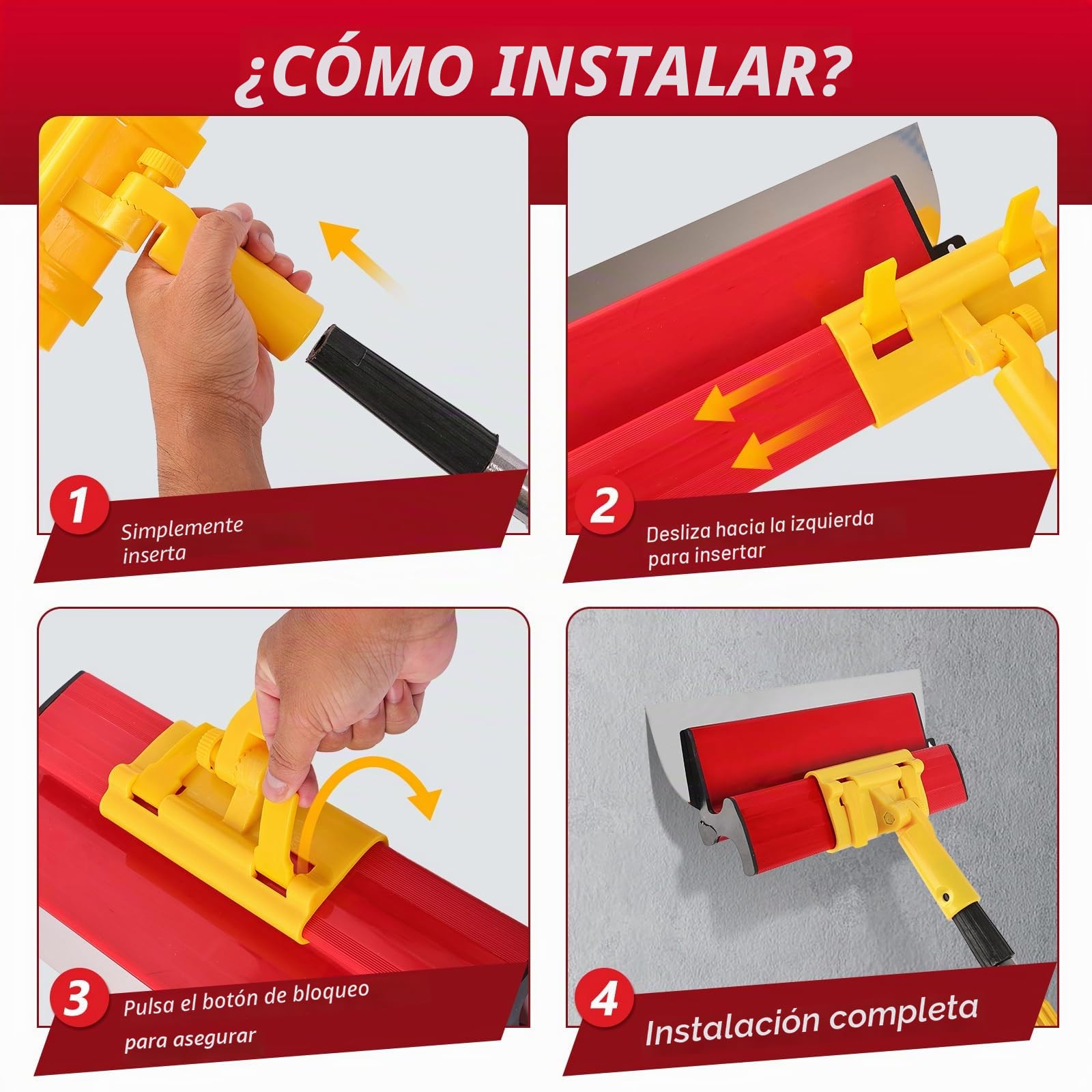 11Pcs Espatulas Pintura Pladur, con Mango Telescópico/Caja de Almacenamiento, Rascadores de Acero Inoxidable Perfectamente Lisos de 25/40/60/80 CM, para Cemento y Hormigón, Construcción en Seco