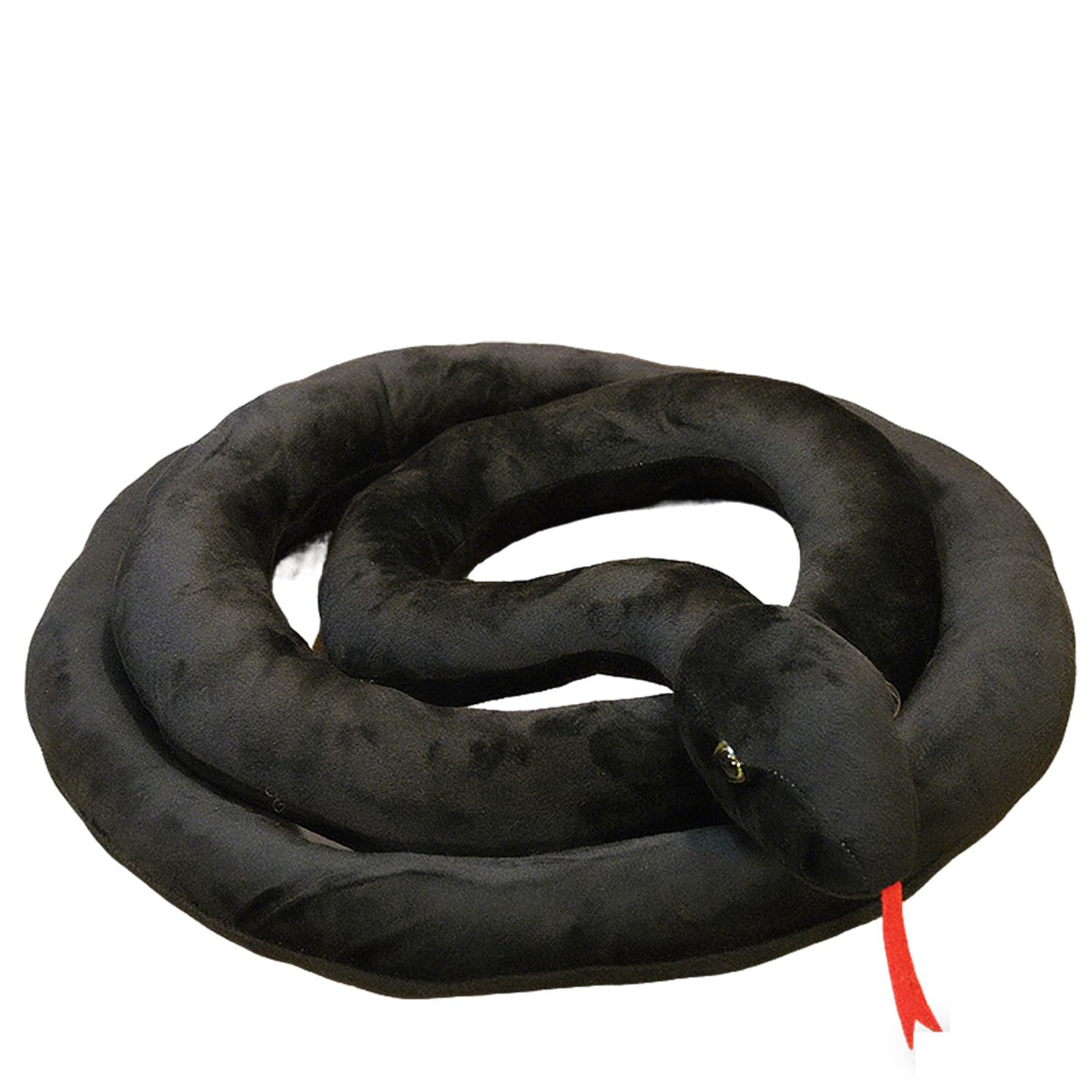 HOMEXYLYL Giant Snake Plush, Realistic Cute and Soft Stuffed Animal for Kids Gift for Birthday Halloween and Home Decor(Black,100cm/39.3in)